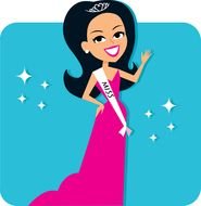 Pageant Queen Clip Art drawing