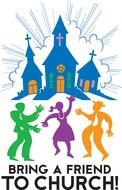 bring a friend to church, poster