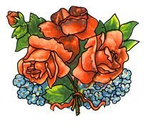 Red Roses Bouquet Clip Art