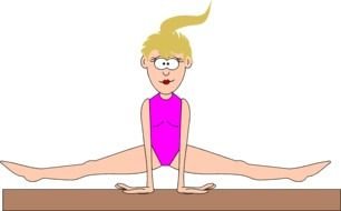 Girl Doing Gymnastics drawing