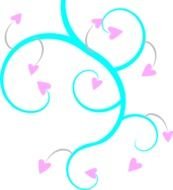 Heart Swirl Clip Art N5