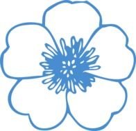 Flowers Clip Art Black White N3
