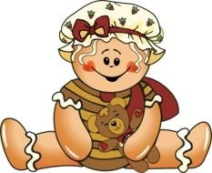 Gingerbread doll drawing