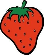 Clip art of Cartoon Strawberry