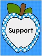 support, word on cartoon apple