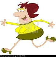Cartoon Fat Person Running