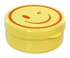 Clip art of smiley print on a yellow box