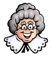 Vintage cartoon grandma clipart