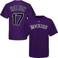 Majestic Todd Helton Colorado Rockies Player T Shirt Purple