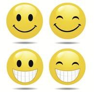 Different Smiley Faces yellow drawing