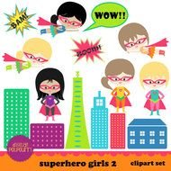 Girl Superhero drawing