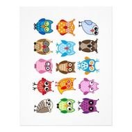 Cute Colorful Owl Drawing