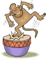 Monkey dancing Clip Art drawing