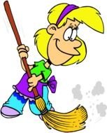 Cleaning Cartoon person drawing
