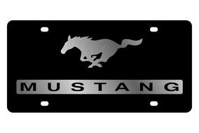 Mustang logo on the black background