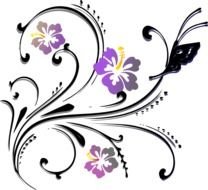 Butterfly Scroll Clip Art N3