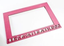 pink frame with congratulations