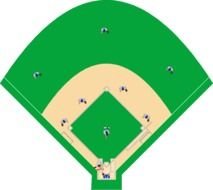painted green baseball field