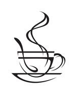 silhouette of a hot cup of coffee