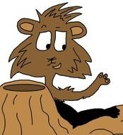 Cartoon brwon Groundhog clipart