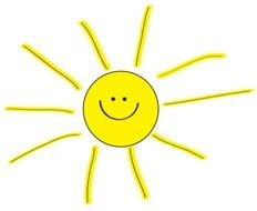 Smiley Face sun drawing