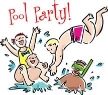 Pool Party drawing