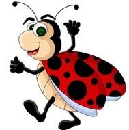 funny beetle as a graphic illustration