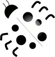 Black And White Ladybug Clip Art