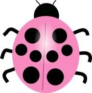 Pink Ladybug Clip Art N8