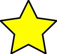 isolated yellow star