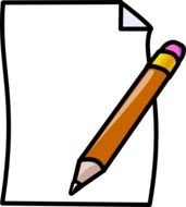 Pencil And Paper Clip Art N6