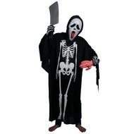 skeleton in a black cloak
