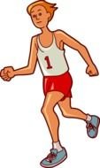 Runner boy drawing