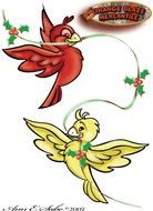 Holiday bird Clip Art drawing