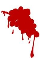 Clip art of bloody grapes