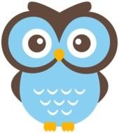cartoon blue and brown Owl