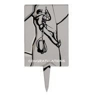 Cake Topper Features Rock Climbers Climbing With A Picture 32676
