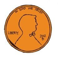 drawn orange penny
