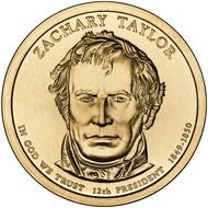 Zachary Taylor Dollar Coin drawing