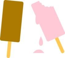 whole and bitten Ice Creams