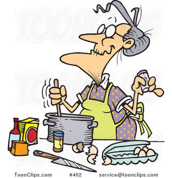 Funny Old Lady Cartoon Character N2