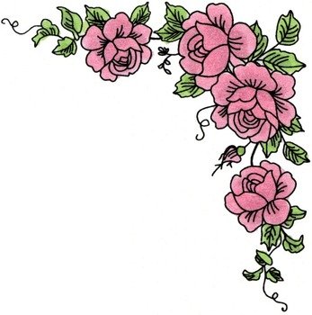 Roses Corner Border Clip Art
