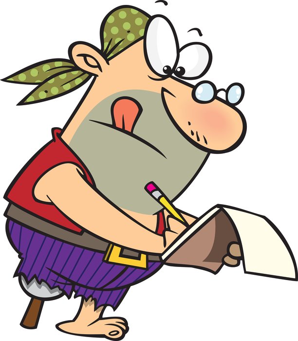 Pirate Writing Clip Art