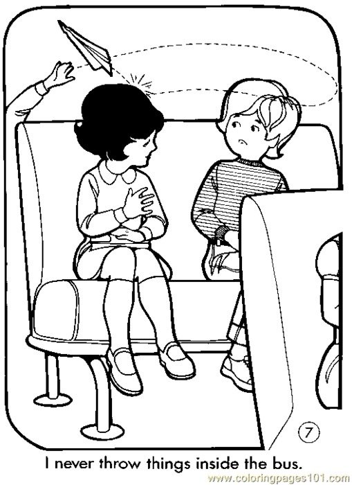 School Bus Safety Coloring Pages