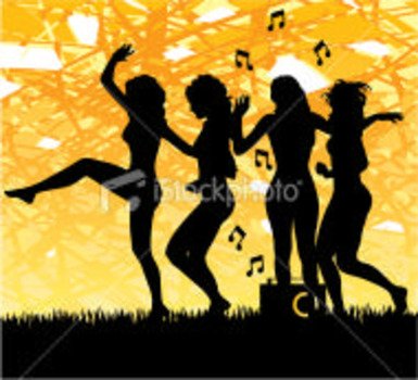 Dancing Girl Silhouette Clip Art N3