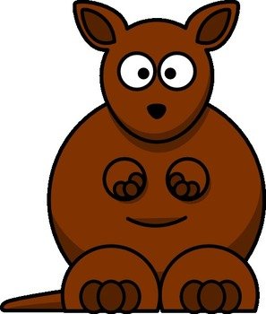 Kangaroo Cartoon Clip Art N3