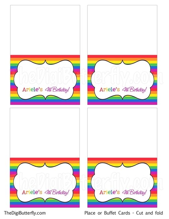 Rainbow Placecards