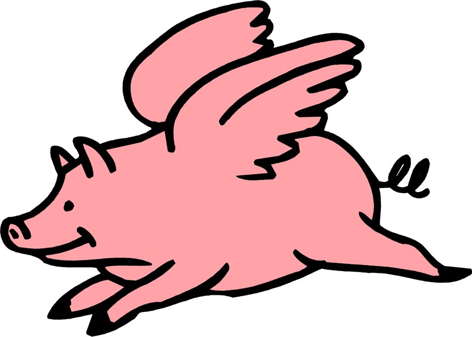 Cartoon Flying Pigs