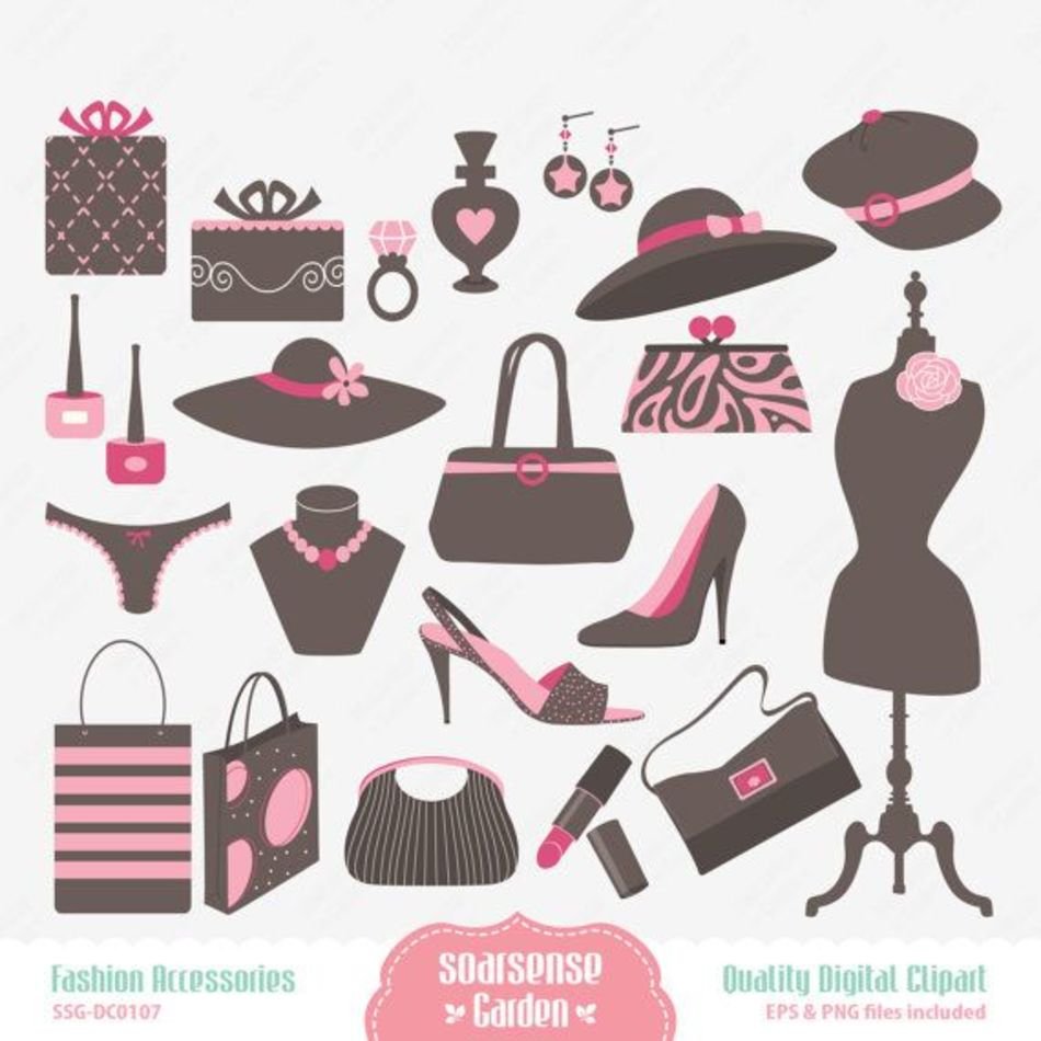 Fashion Accessories Digital Clipart By SSGARDEN On Etsy $399