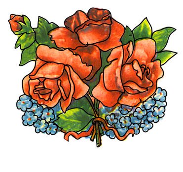 Red Roses Bouquet Clip Art